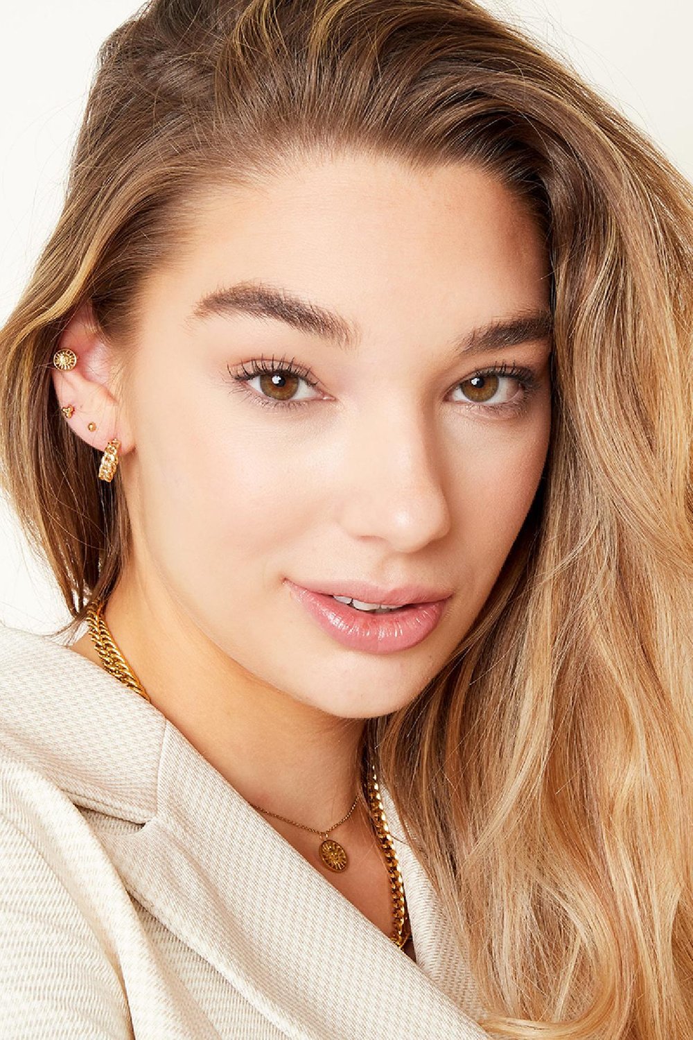 Boucles d'oreilles Classy Chain Argenté Cuivré h5Image2